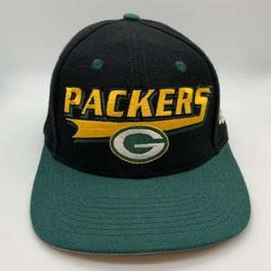 Vintage Logo Athletic Retro Green Bay Packers Logo Acrylic/Wool Snapback Hat